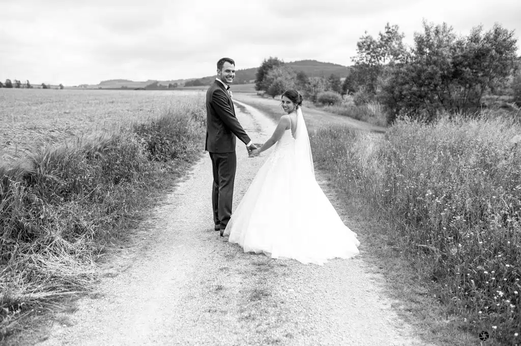 Schwarz-weiß Hochzeitsfoto - Andreas Vogt