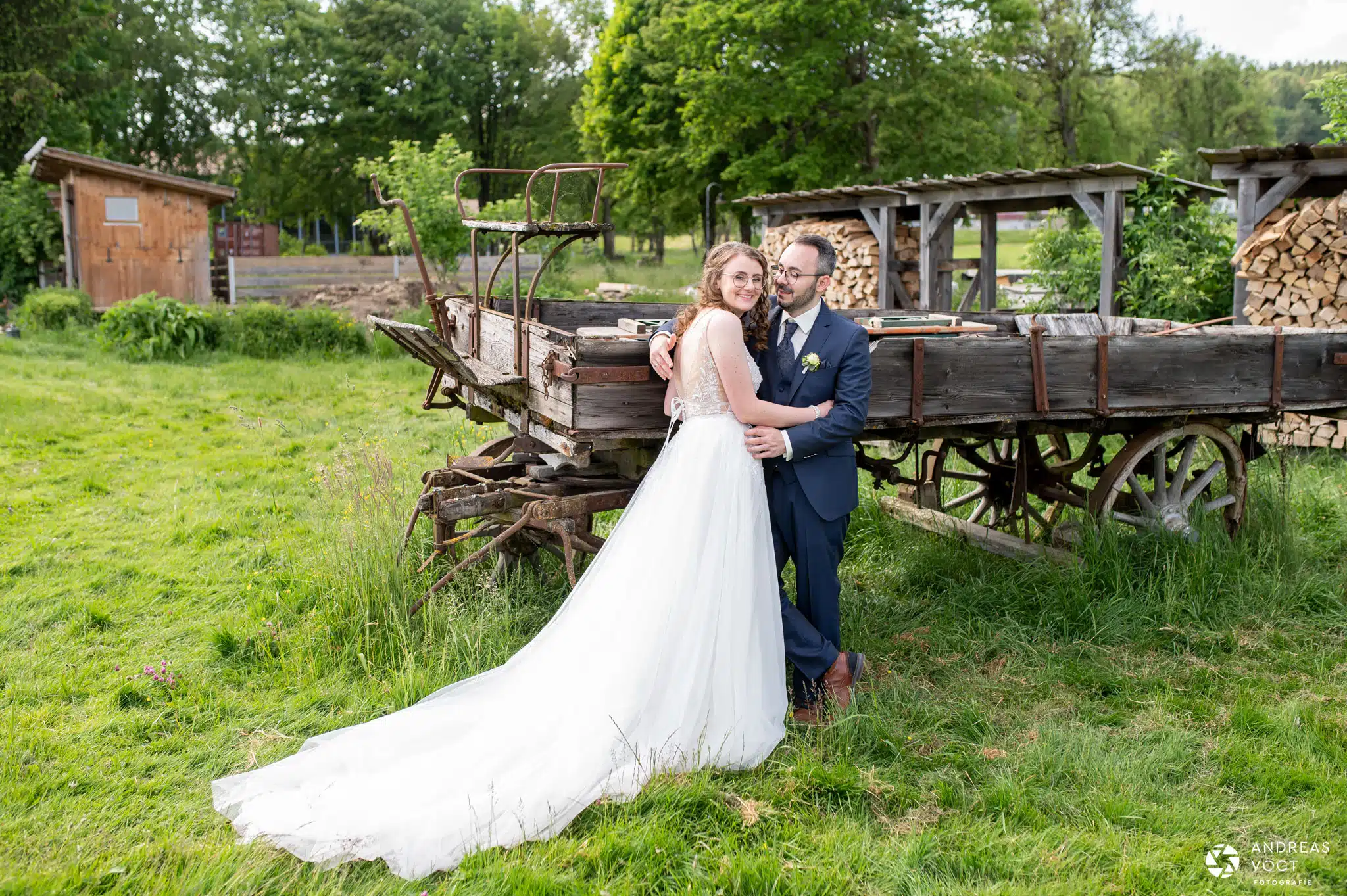 Brautpaarfotos bei der Scheunenwirtin - Hochzeitsfotograf Andreas Vogt