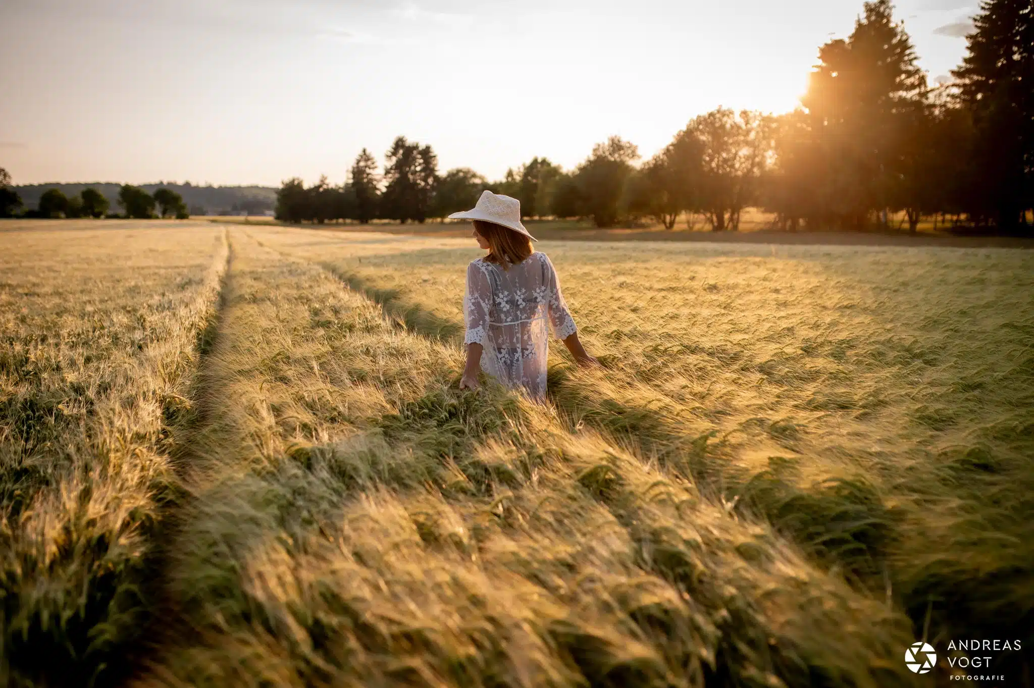 Dessousfotos bei Sonnenuntergang - Fotograf Andreas Vogt aus Aalen